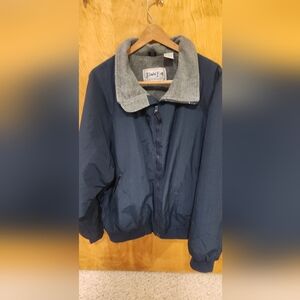 Bimini Bay Outfitters Navy and Gray Fleece Lined Jacket
